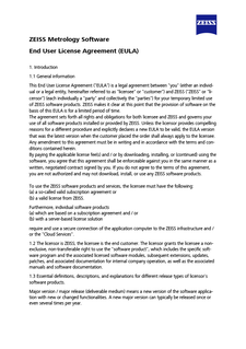 預覽 ZEISS Metrology Software End User License Agreement (EULA) 張圖片