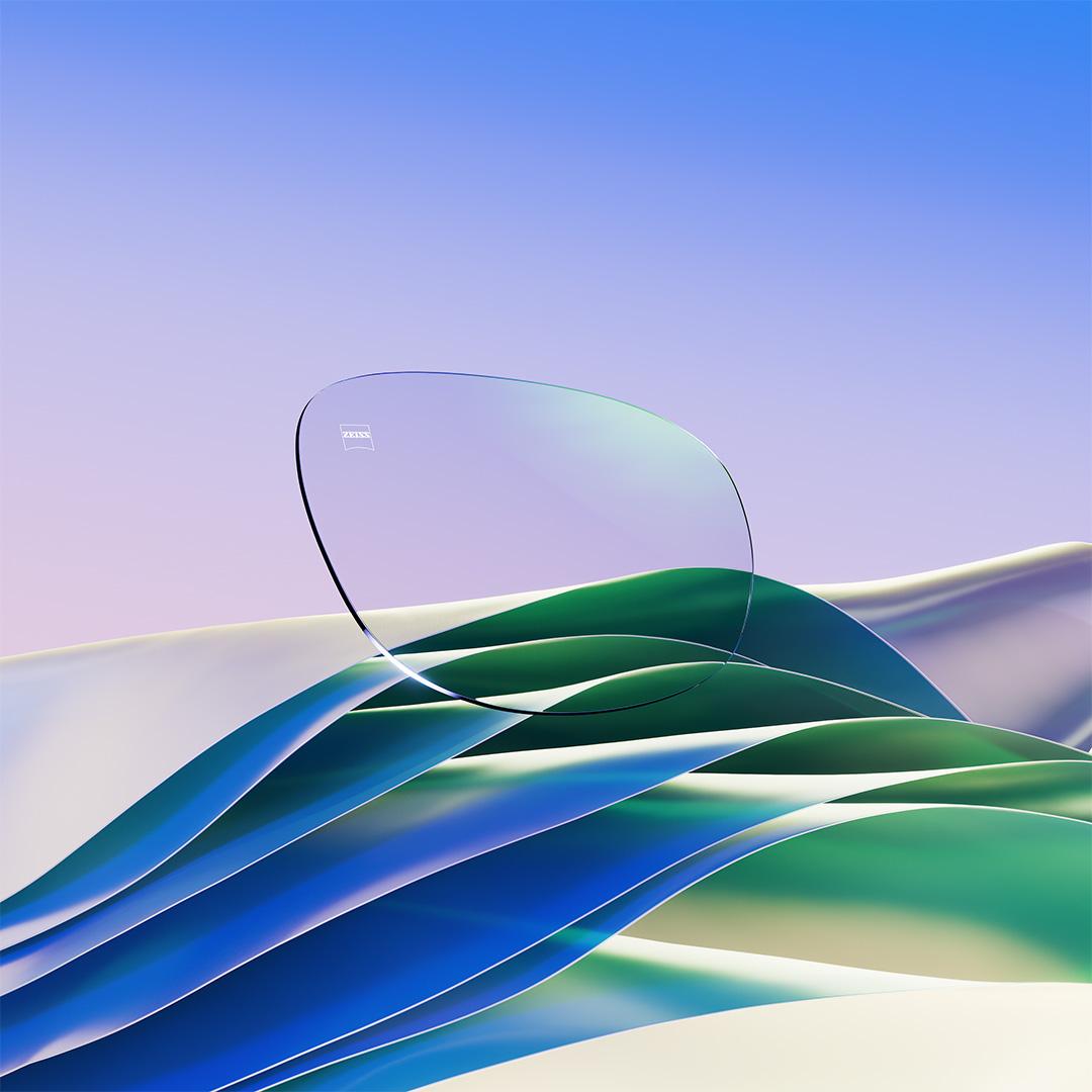 帶有綠色殘餘反射的蔡司 DuraVision Chrome UV 影像。