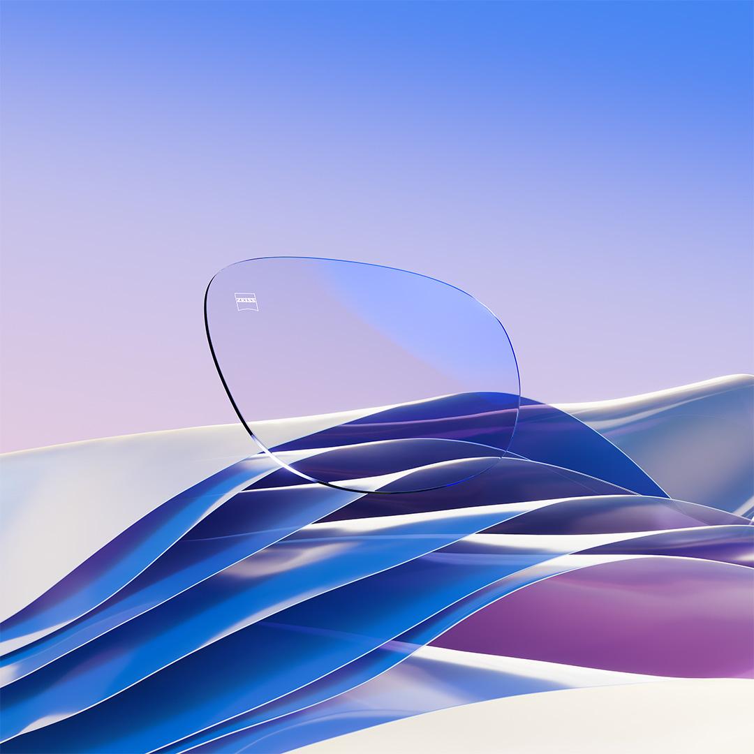 帶有藍色殘餘反射的蔡司 DuraVision Platinum UV 影像。