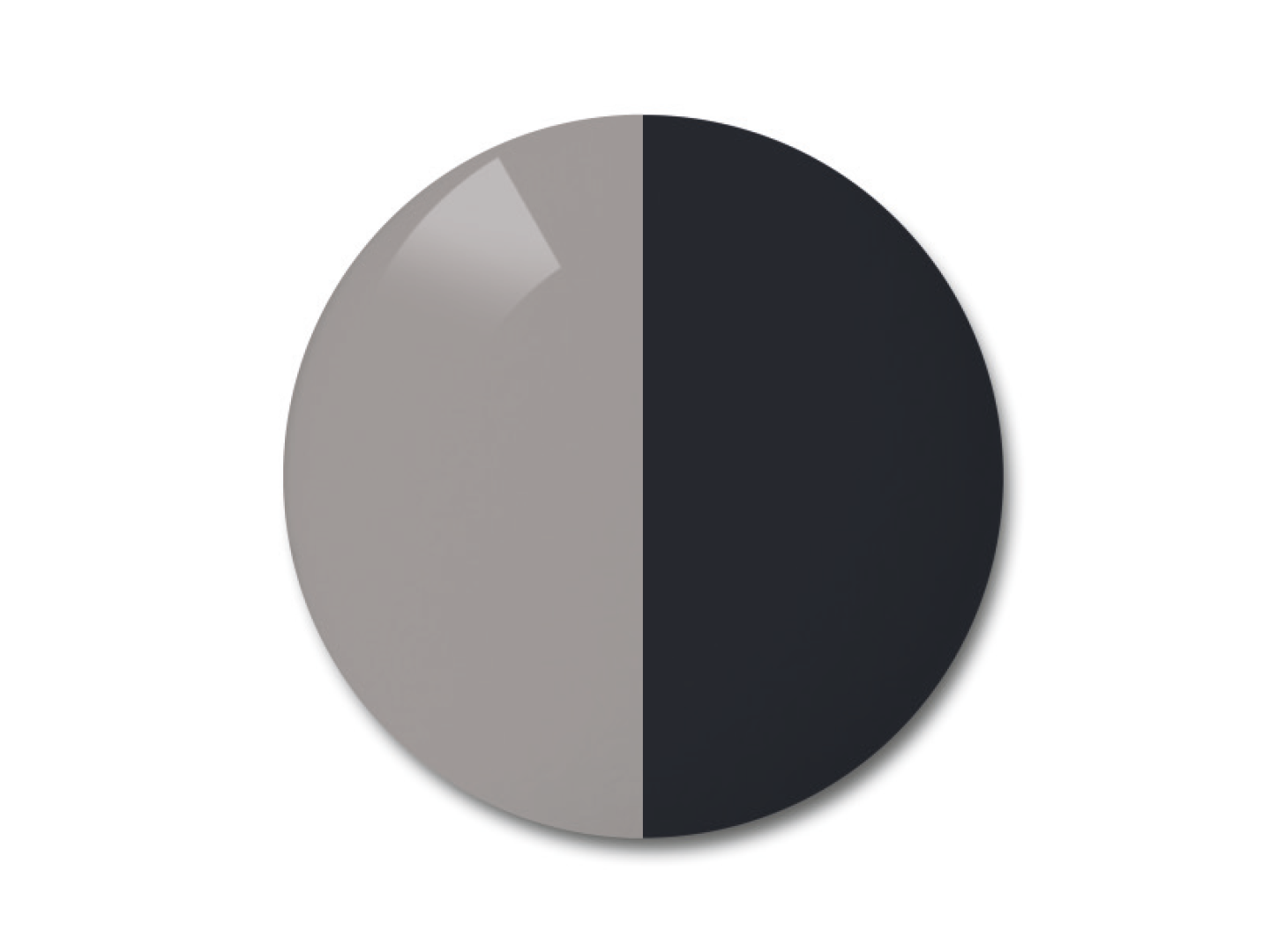 蔡司AdaptiveSun光致變色鏡片的插圖，顏色選項為純灰色